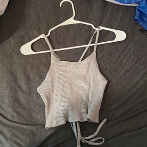 grey tank with open back